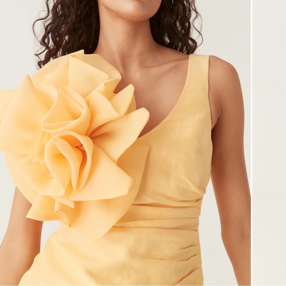 Aje One Shoulder Yellow Dress - Picture 2 of 6